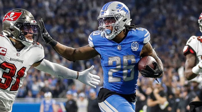 Detroit Lions running back Jahmyr Gibbs